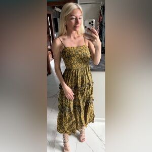 Yellow Patterned Dress